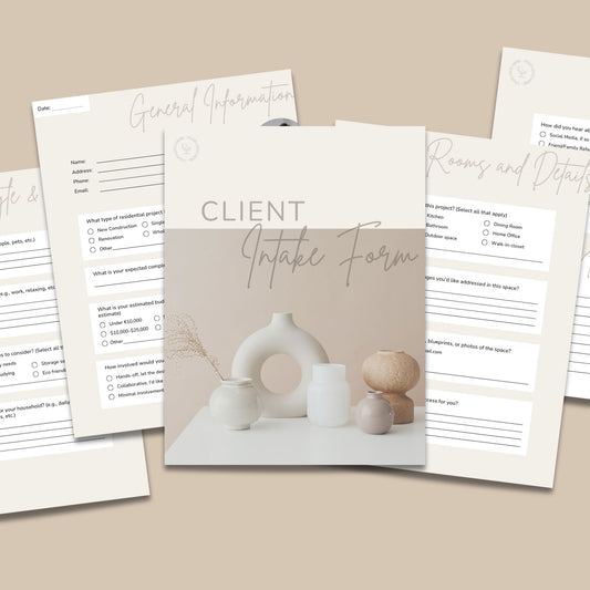 Interior Design Client Questionnaire Template