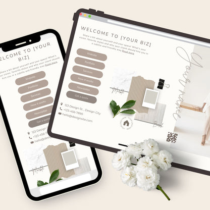 Interior Designer Bio Link Template