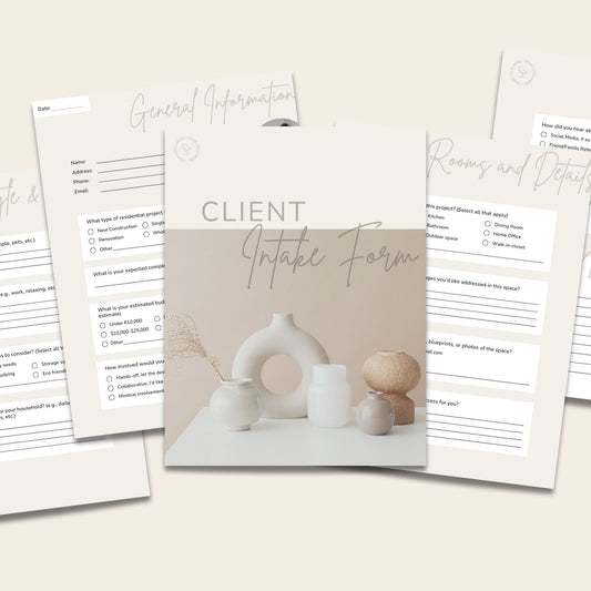 Interior Design Client Questionnaire Template