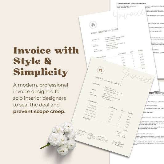 Interior Design Invoice Template