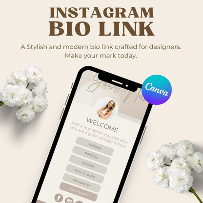 A beautiful and stylish bio link for your social media links